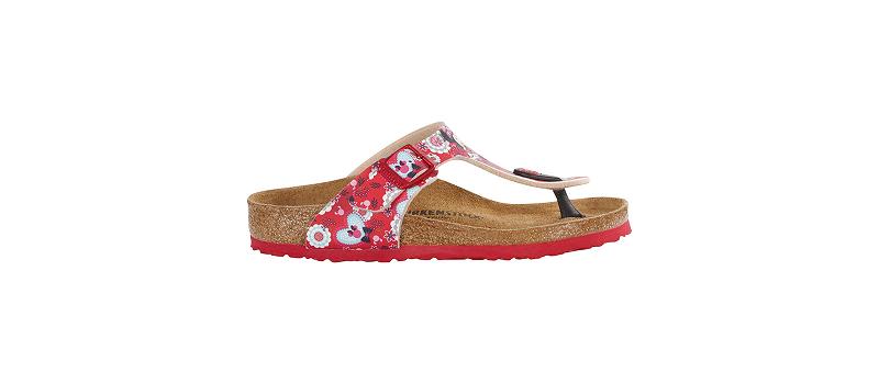 Birkenstock Birko-flor Narrow Gizeh Børn Rød | DK 161ILH